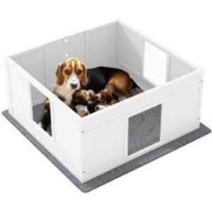 Whelping Box for Medium Dogs - Adjustable Entry
