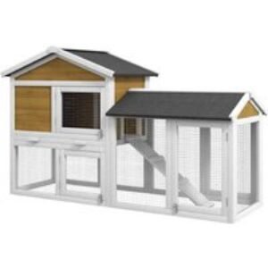 Double-Tier Rabbit & Guinea Pig Hutch - Easy Clean