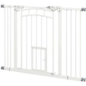 Dog Gate with Cat Door - Auto-Close