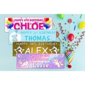 Personalised Giant Birthday Banner - 23 Fun Designs