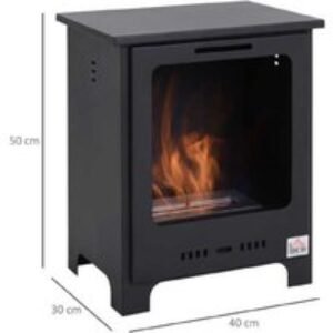 Freestanding Bioethanol Fireplace - 1.5L Clean-Burning Indoor Fire Pit