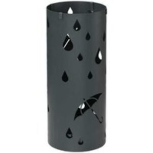 Freestanding Metal Umbrella Stand with Hooks & Tray
