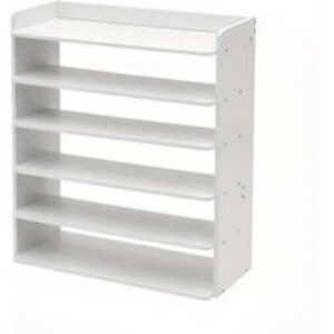 Neo White 6 Tier Wooden Shoe Rack - Durable