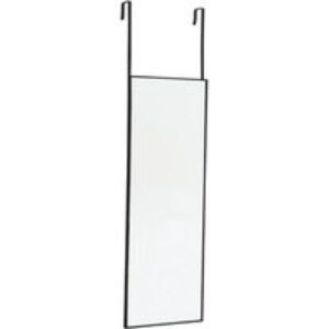Sleek White Metal Frame Over-the-Door Full Length Mirror