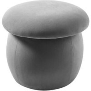 Adorable Mushroom-Shaped Ottoman in Velvet with Stable No-Leg Base | Wowcher