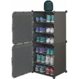 6-Tier Shoe Cabinet with Removable Shelves for Space-Saving Storage | Wowcher
