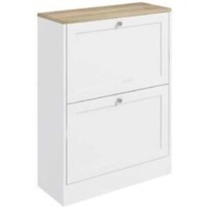 Slim Shoe Cabinet Storage - 2 Flip Drawers