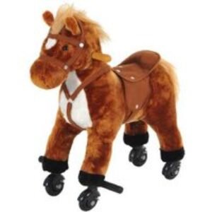 Interactive Plush Rocking Horse with Wheels & Sound - Ages 3+