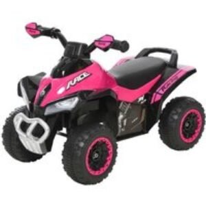 Toddler Ride-On Car Walker - Interactive Lights & Music - Pink Quad Bike - Ages 18-36 Months - Outdoor Fun | Wowcher