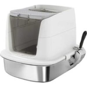 Large Stainless Steel Cat Litter Box with Scoop