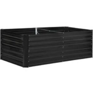 Galvanised Steel Raised Garden Bed - 180x90x59cm Planter Box | Wowcher
