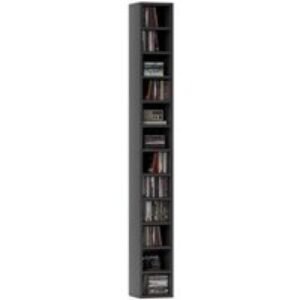 Tall Narrow Wooden CD/DVD Storage Tower - 204 Disc Capacity