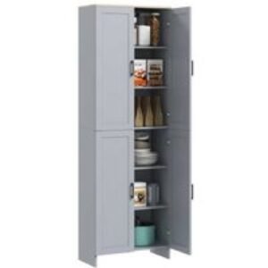 Freestanding Modular Kitchen Cabinet - 4-Door Wood Storage Cupboard
