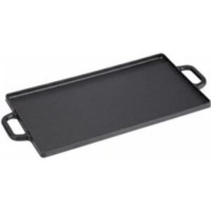 Large Non-Stick Cast-Iron Reversible Griddle Pan for Family Cooking | Wowcher