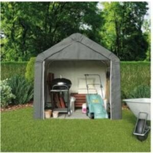 Heavy-Duty Weatherproof Portable Storage Shed 8x8FT - Durable Outdoor Garden Shelter | Wowcher