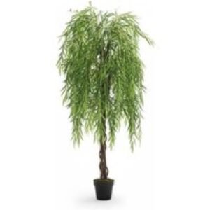 Lifelike 180cm Artificial Willow Tree with Natural-Looking Swaying Leaves | Wowcher