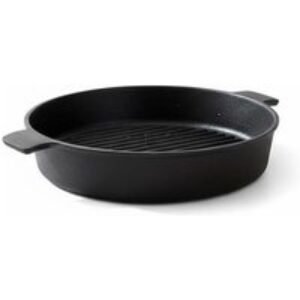 27cm Black Cast Iron Grill Pan for Juicy