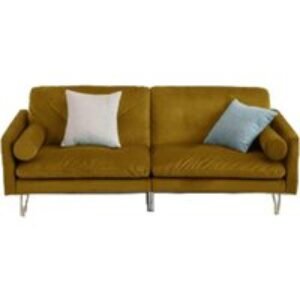 Alessia Velvet Sofa Bed in Orange