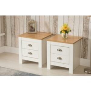 Pair Of Heritage Style Bedside Tables - 2 Colours | Wowcher
