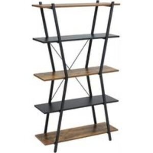 Industrial 5-Tier Open Storage Rack with Sturdy X-Brace Design and Style | Wowcher