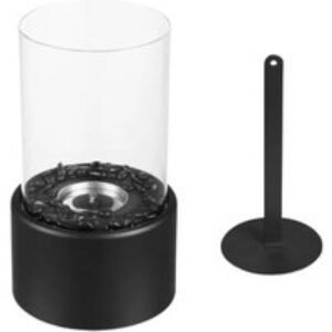 Glass Electric Fireplace with Metal Base - Black or White | Wowcher