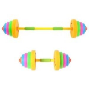 Children's Plastic Water Filled Barbell or Dumbbell Weightlifting Exercise | Wowcher