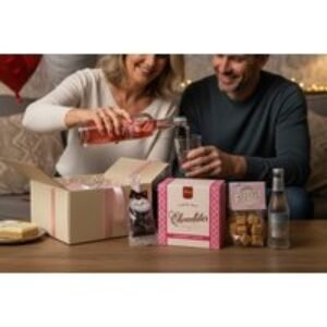 Luxury Pink Gin & Sweet Treats Gift Hamper | Wowcher