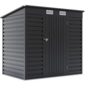 6.2ft x 4ft Outdoor Galvanized Steel Storage Shed with Lockable Door & Vents | Wowcher