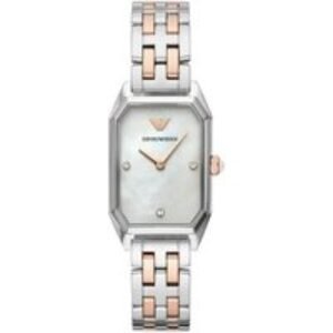 EARLY BIRD! Emporio Armani Women's AR11146 Gianni T Bar Two‑Tone Watch | Wowcher