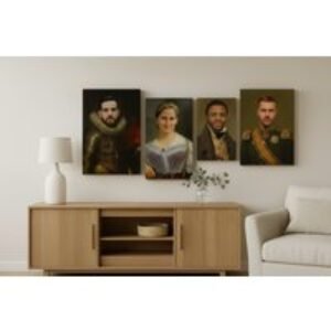 Personalised Renaissance-Style Canvas Wall Art - Hand-Stretched