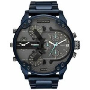 Diesel MR Daddy DZ7414 Men's Chronograph Multi-Timezone Watch in Blue | Wowcher