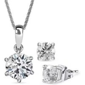 2ct or 4ct GRA Certified Moissanite Solitaire Set | Wowcher
