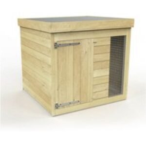 Wooden Dog Kennel & Outdoor Run - Weatherproof Secure Shelter
