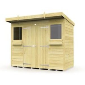Pent Roof Wooden Storage Shed - Weatherproof Timber Garden Building