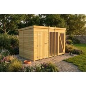 Wooden Dog Kennel & Outdoor Storage Run - Full Height