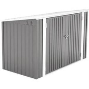 6.8ft x 4.2ft Outdoor Metal Bicycle Storage Shed with Secure Lock and Ventilation | Wowcher