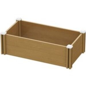 Plastic Wood-Grain Raised Garden Bed Planter | Wowcher