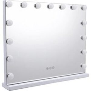 Rectangle Hollywood Vanity Mirror with 15 LED Lights | Wowcher