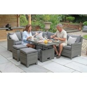 Royal Craft Paris 8-Seater Modular Dining & Lounging Set with Adjustable Table | Wowcher