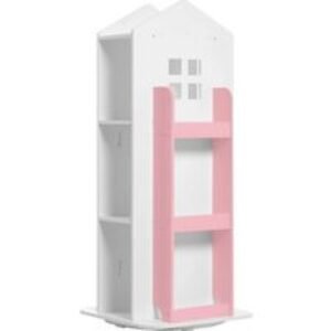 Kids' House-Shaped 360° Rotating Bookshelf with 10 Shelves | Wowcher
