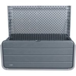 Lifetime Products 515L Spacious Light Grey Outdoor Storage Deck Box for Garden Tools | Wowcher