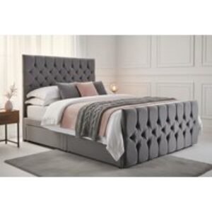 Montye Carlo Plush Velvet Divan Bed and Mattress Set with Storage Options - Multiple Colours | Wowcher
