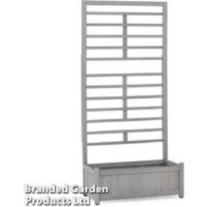 Raised Fir Wooden Planter with Trellis - Vertical Climbing Support | Wowcher