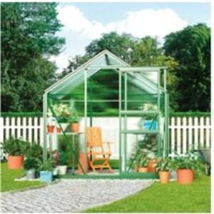 Traditional Aluminium Walk-In Greenhouse Storage Shed 6.2x4.3x6.6ft - Weatherproof