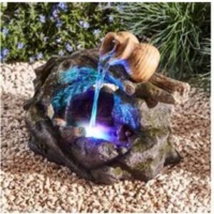 Tabletop Bridge Garden Water Feature - Woodland Outdoor Decor | Wowcher