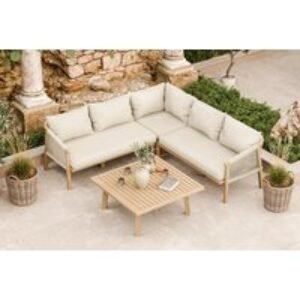 Royal Craft Roma 5-Seater Corner Lounge Set with Square Coffee Table | Wowcher