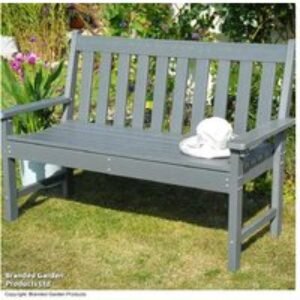 HDPE Weather-Resistant Wood Effect Garden Bench - Maintenance-Free Outdoor Seating