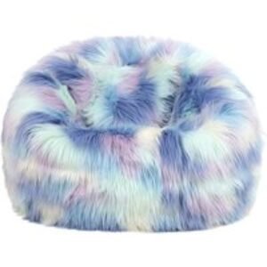 Kids' Faux Unicorn Fur Bean Bag Chair | Wowcher