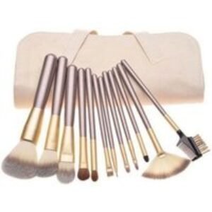 12pc Professional Gold Makeup Brush Set | Wowcher