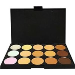 15-Colour Cream Contour Palette Set with Precision Body Stencil & Oval Brush - Buildable